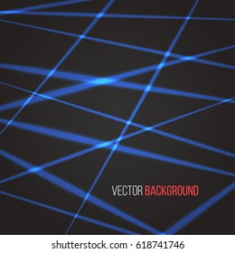 Blue laser grid or net background vector illustration