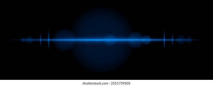 Blue laser line icon. Thin glowing streak, intense red illumination, futuristic beam effect, abstract light design, energy pulse, minimal visual, modern lighting decor.