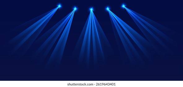 Blue lasers background., glowing rays or neon beams, bright futuristic backdrop..