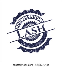 Blue Lash distress rubber stamp