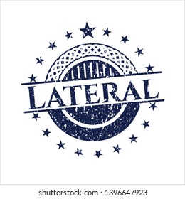 Blue Lateral rubber grunge texture stamp