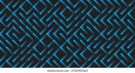 Blaues geometrisches Gittermuster auf dunklem Hintergrund
