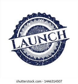 Blue Launch with rubber seal texture