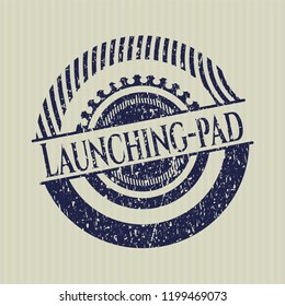 Blue Launching-pad distress rubber grunge texture seal