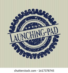 Blue Launching-pad distressed rubber grunge texture stamp