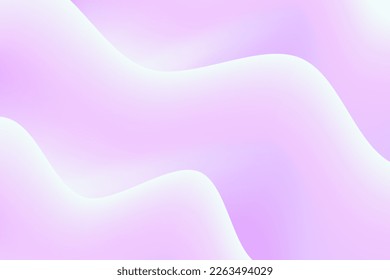 Blue Lavender and Lilac Gradient Waves. Magical Pastel Colors theme. Pinkish-purple mesh. Editable Vector Illustration. EPS 10.