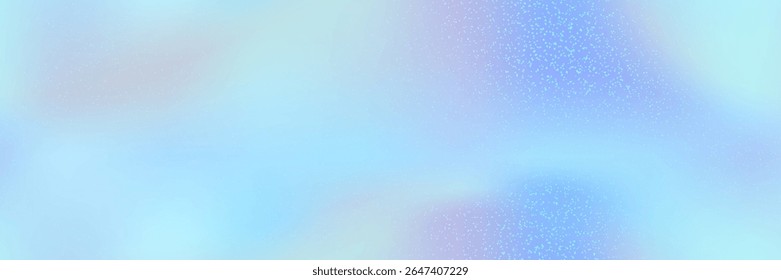 Blue, lavender and lilac sky gradient mesh gradation seamless bg with noise texture. Neutral soft vector illustration. Blurred ombre watercolour background with grain pattern