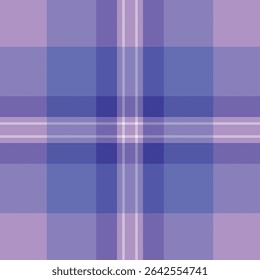 Blue lavender plaid. Checkered background suggests tradition, warmth, or a cozy feel. Ideal for designs needing a classic, patterned backdrop.