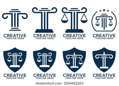 vector de logotipo de la firma de ley azul