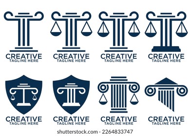 vector de logotipo de la firma de ley azul