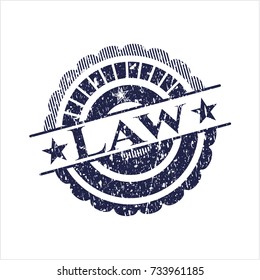 Blue Law grunge stamp