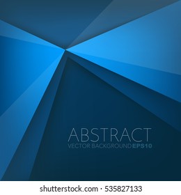 Blue layer background triangle paper overlap with space for artwork design , Vector