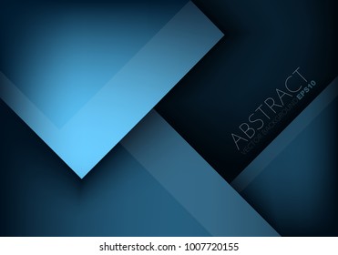 Blue layer background vector geometric square box overlap layer with space for background design