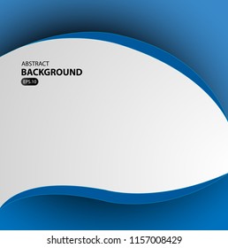 blue layer vector background with space for template design