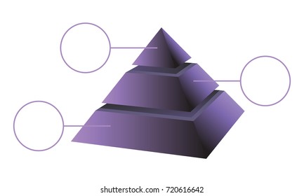 Blue layered shaded pyramid vector diagram with labels.