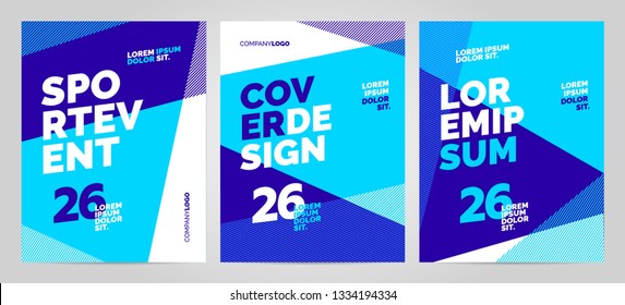 Blue Layout Design Template For Sport Event, Tournament Or Competition. Sports Background.