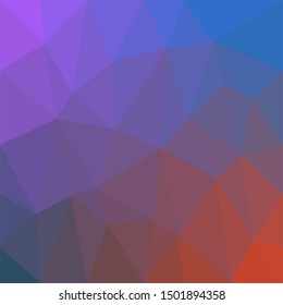 blue layout Geometrical abstract triangle tiled pattern background - vector graphic from triangles in colorful tones