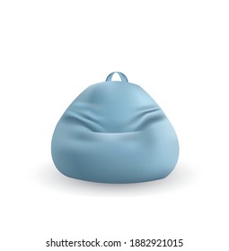 Blue lazy bag. vector illustration