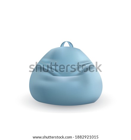 Blue lazy bag. vector illustration