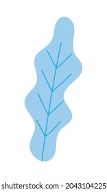 blue leaf icon on white background