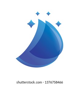 Blue Leaf Layer Spark Logo