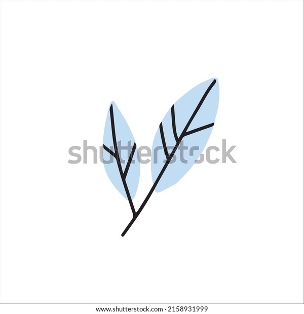 Blue Leaf Tree Clip Art Icon Stock Vector (Royalty Free) 2158931999