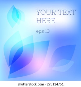 blue leaf vector blurred background