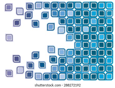 Blue leaves abstract background