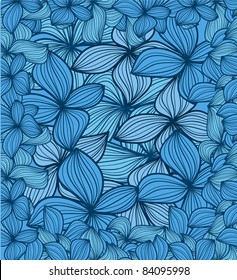Blue leaves abstract background