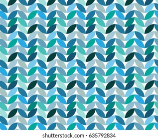 blue leaves abstract design with blue dark background.