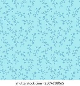 Blaue Blätter dekoratives Muster abstrakter Hintergrund