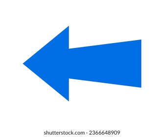 A blue left-pointing pointer with a triangular arrow.