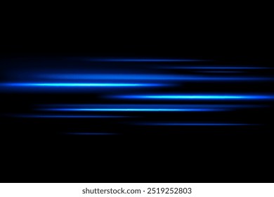 Blue lens flare collections.glowing star on transparent backdrop. Christmas light effect with magic particles. Bright glitter and glare.