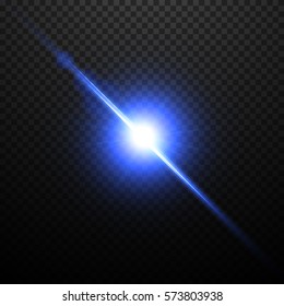 Blue lens flare effect. Vector illustration
