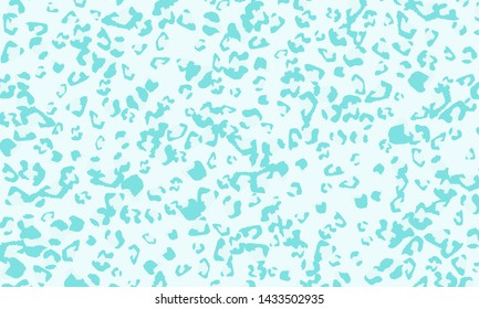 Blue leopard print design. Animal skin pattern. Vector illustration.