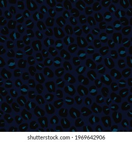 blue leopard print, seamless pattern leopard color, for clothing or print