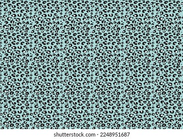 blue leopard vector hand drawn design