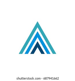 Blue Letter A Arrow Logo Template Illustration Design. Vector EPS 10.