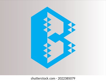 Logo único de la letra azul B