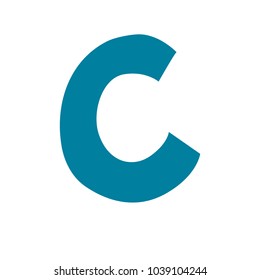 Blue Letter C Cutout Isolated On Stock Vector (Royalty Free) 1039104244 ...