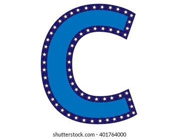 Blue Letter C Light Stock Vector (Royalty Free) 401764000 | Shutterstock