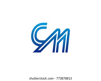 Blue Letter Cm Logo Vector Stock Vector (Royalty Free) 773878813 ...