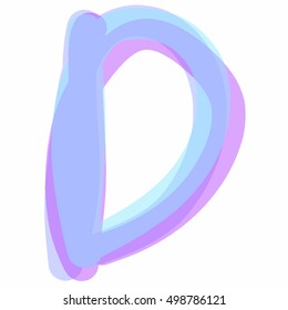 blue letter "D"