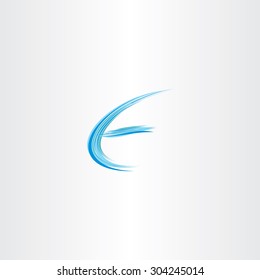 blue letter e water wave icon logo