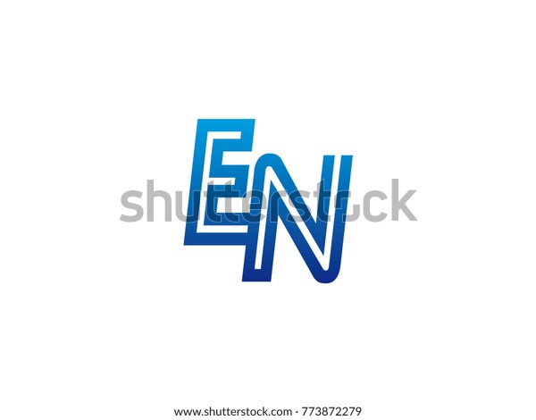 Blue Letter En Logo Vector Stock Vector (Royalty Free) 773872279