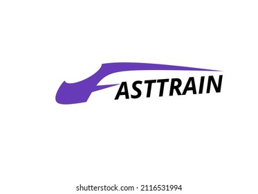 blue letter f fast train simple logo