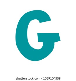 Blue Letter G Cutout Isolated On Stock Vector (Royalty Free) 1039104559 ...