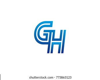 Blue Letter Gh Logo Vector Stock Vector (Royalty Free) 773863123