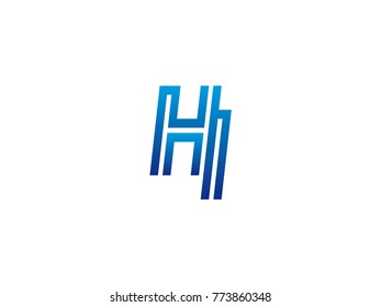 Blue Letter Hi Logo Vector Stock Vector (Royalty Free) 773860348 ...