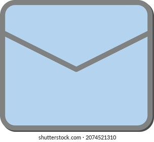 blue letter icon on white background